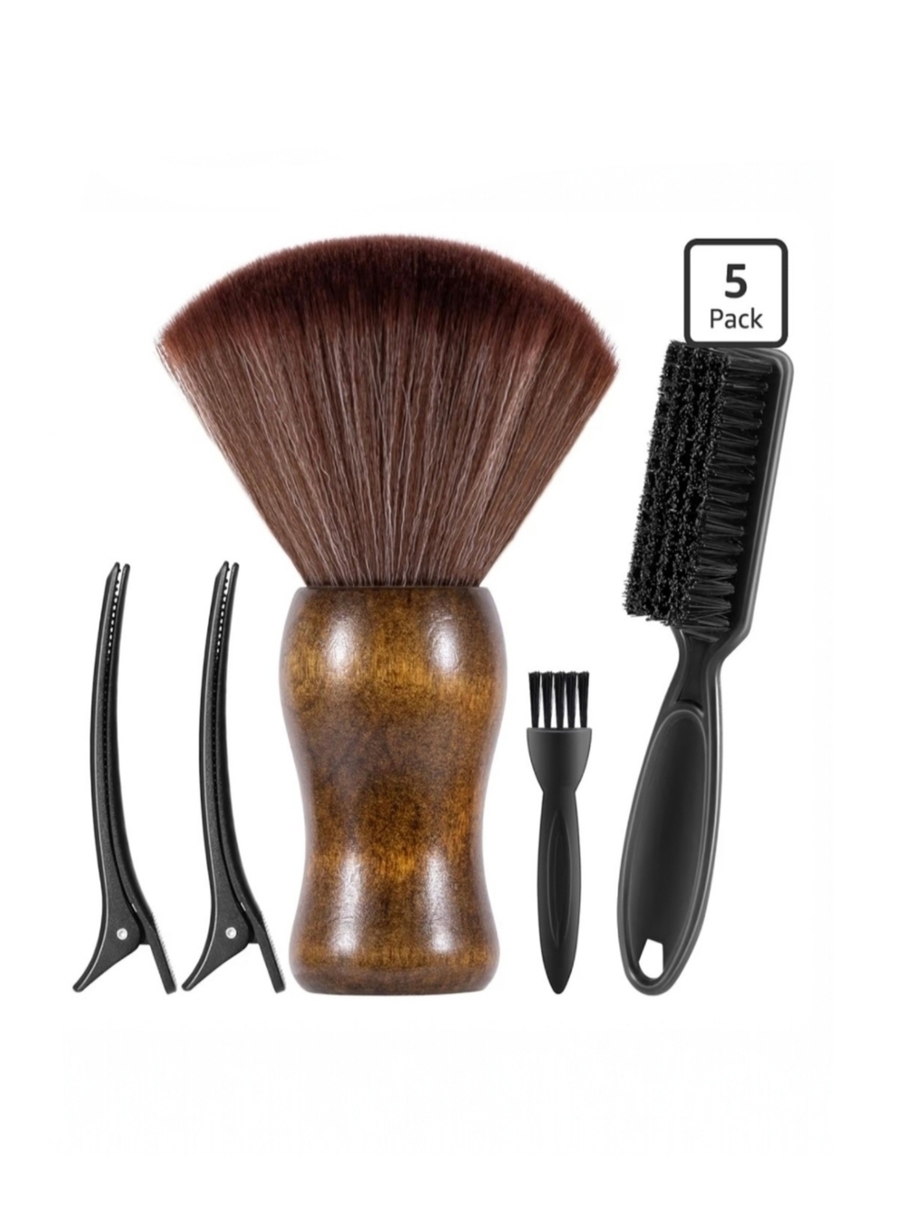 NEW Men's Shaving Neck Duster Brush Grooming Kit ▪︎ Wood Handle ▪︎ by Salonsilk